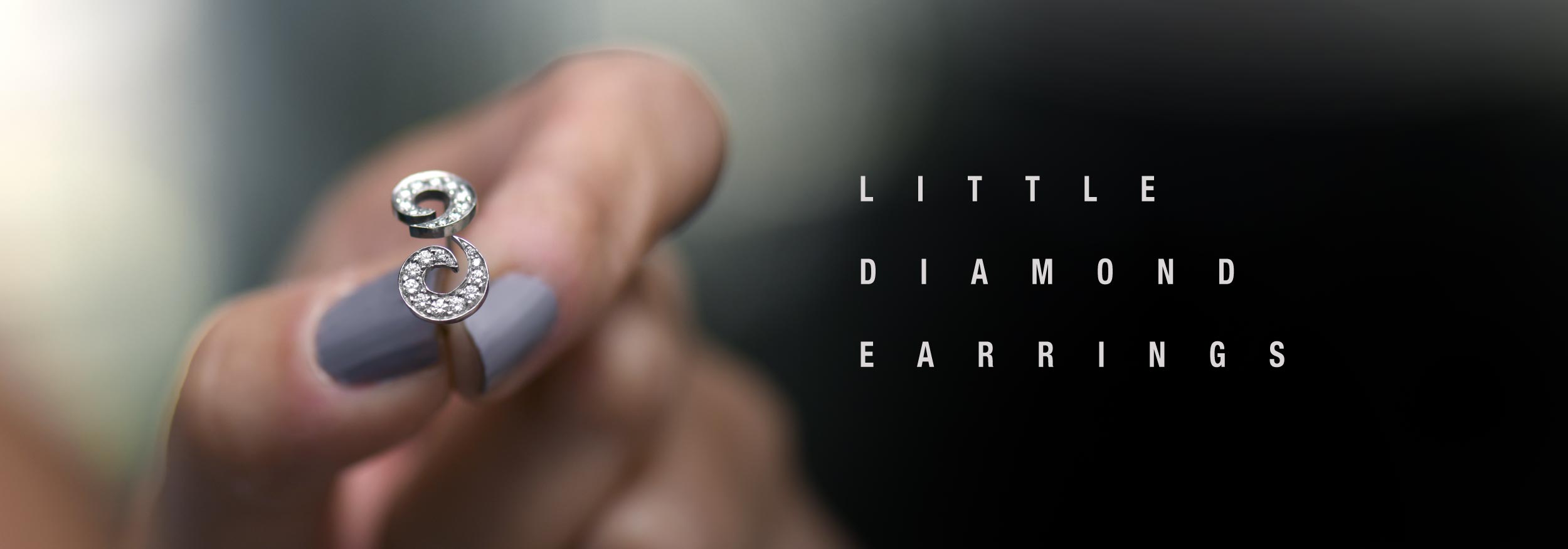 Little Diamond Earrings | Diamond Spiral Studs
