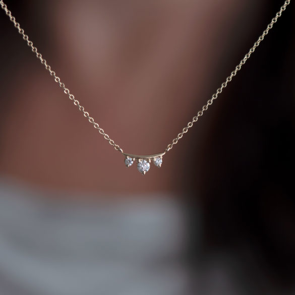 Mini Tiara Inline Diamond Necklace