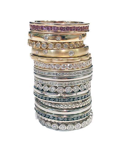 Bridal Stacking Rings Christopher Duquet Evanston