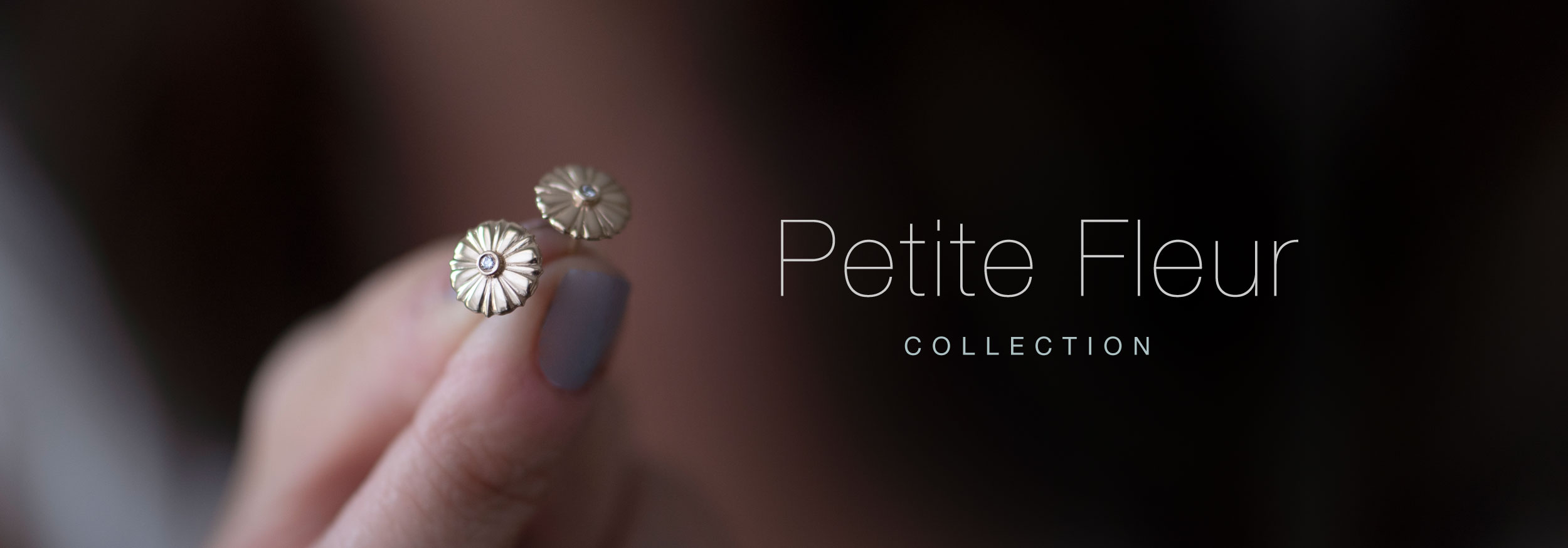 Japanese Parasol Petite Fleur Diamond Earrings