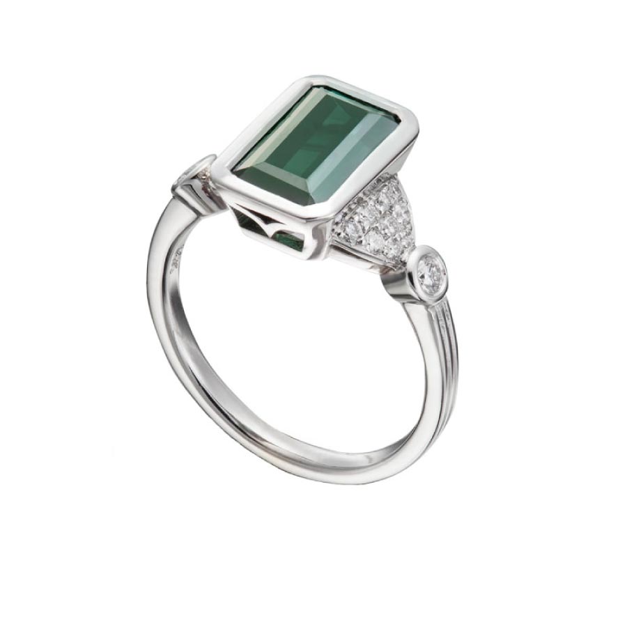 art deco redux collection christopher duquet rectangle emerald ring with diamond accents sides copy