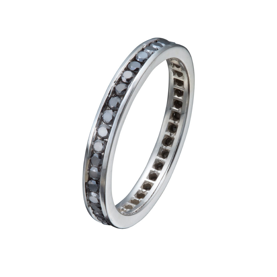 Black Diamond Eternity Band | Ladies Wedding Band by Christopher Duquet