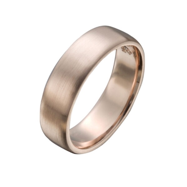 Gent’s Rose Gold Cushion Shaped Wedding Ring – Christopher Duquet Fine ...