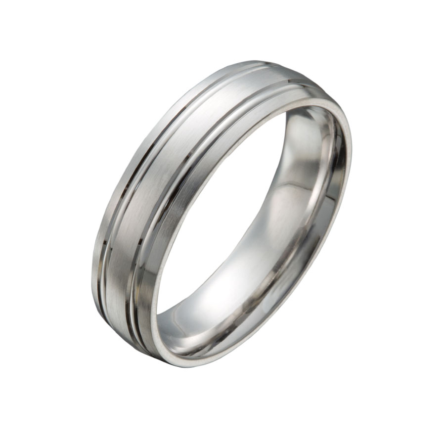 Gent’s Parallel Grooved Ring | Men's Designer Wedding Ring by Christopher Duquet