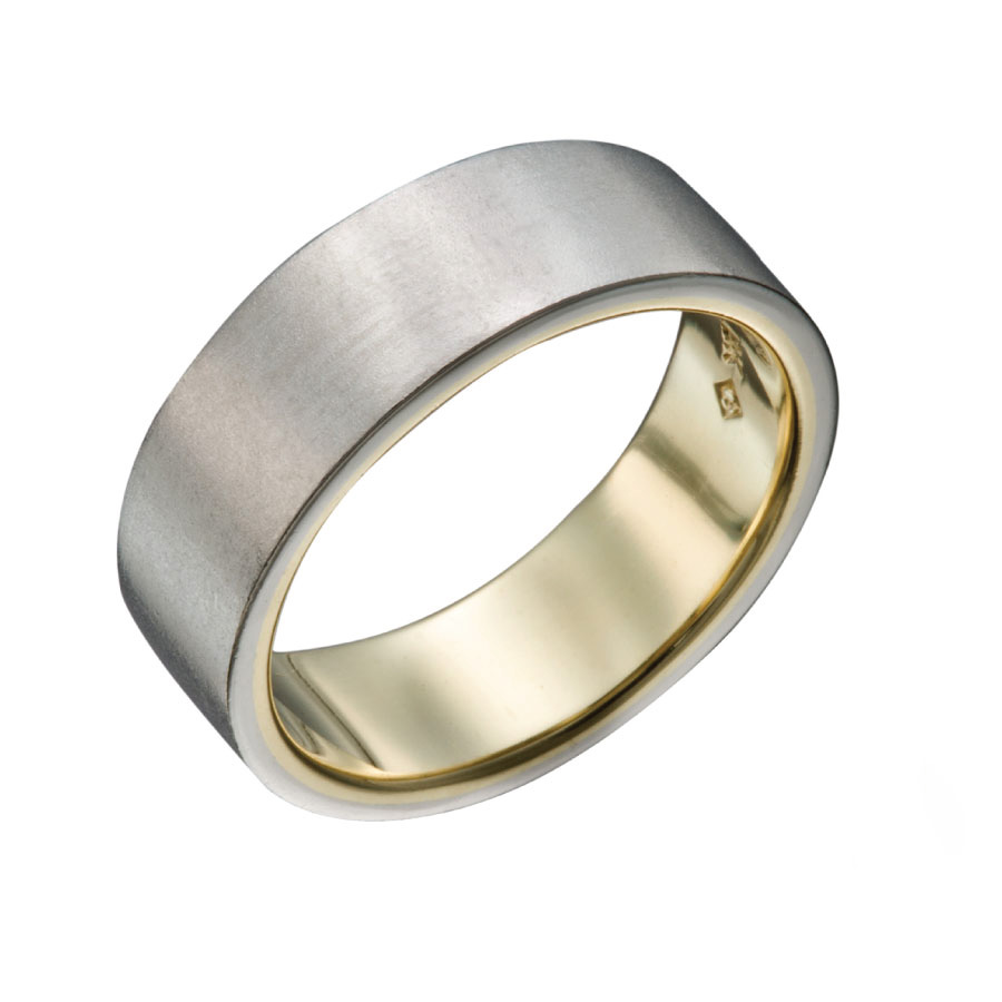 Inside-Outside 2-Tone Gent’s Ring | Men's Wedding Rings by Christopher Duquet