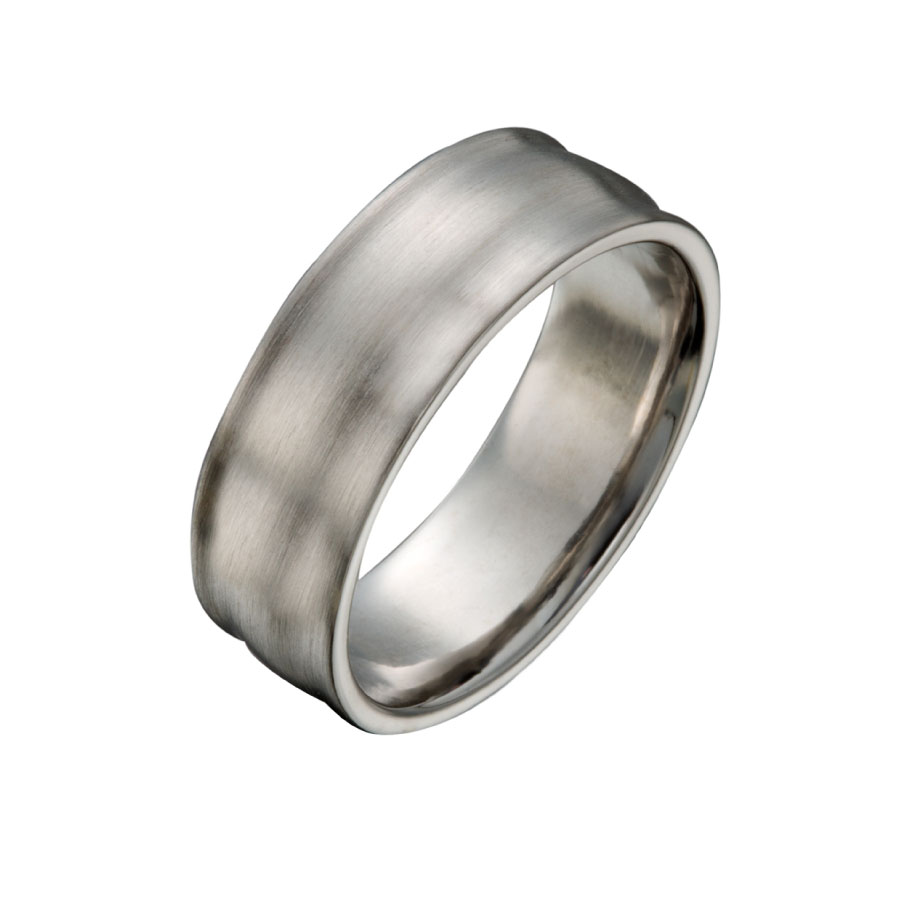 Custom Shaped Gent’s Ring Wavy | Men's Designer Wedding Ring by Christopher Duquet