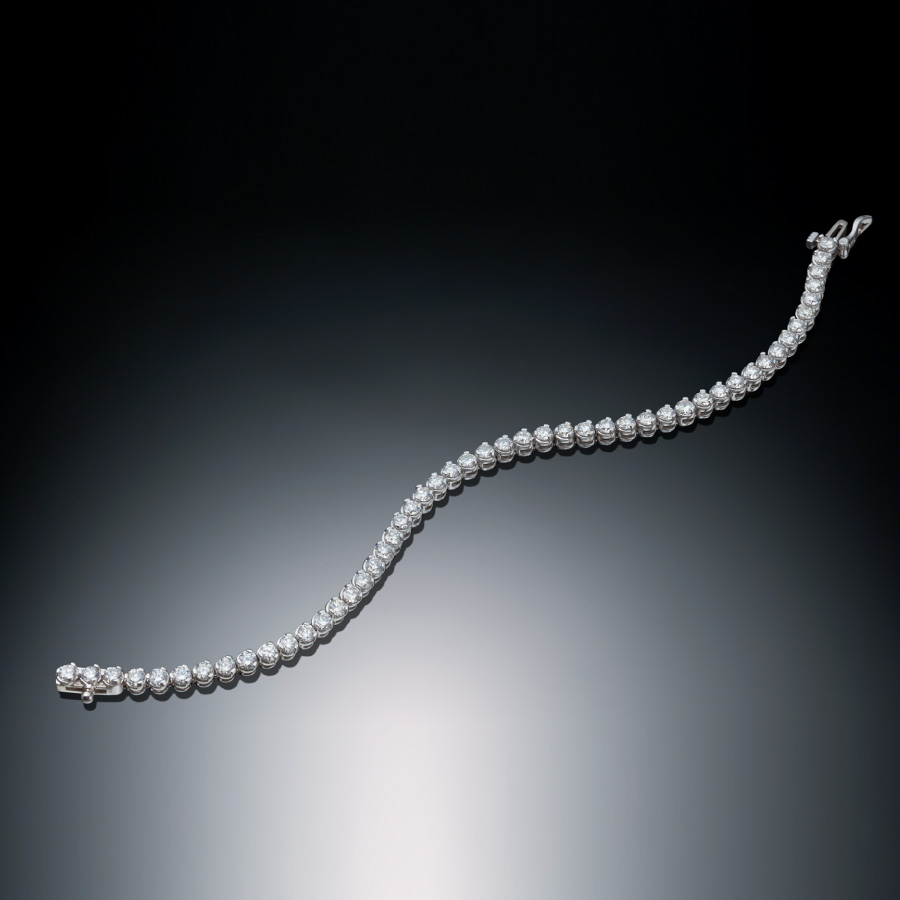 3-Prong Diamond Line Bracelet | Christopher Duquet