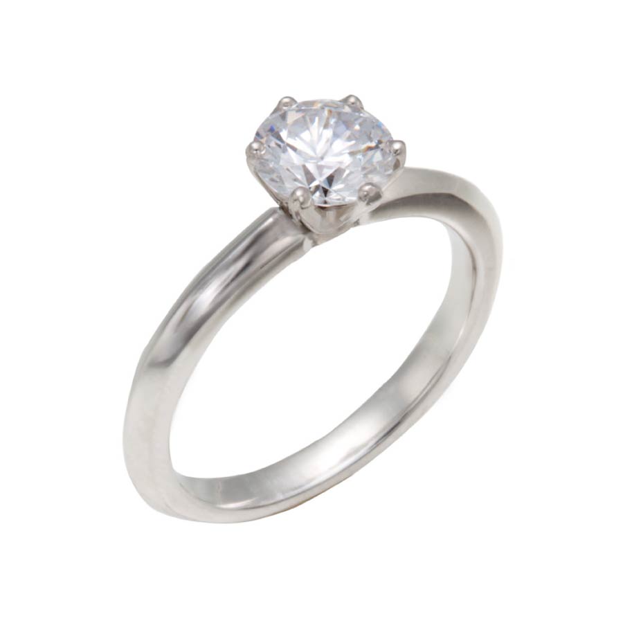 6 Prong Solitaire Diamond Ring Classic Lines Engagement Rings Christopher Duquet 1 alt view