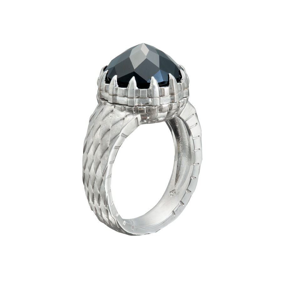 Black Spinel Poison Ring Designer Gemstone Rings by Christopher Duquet