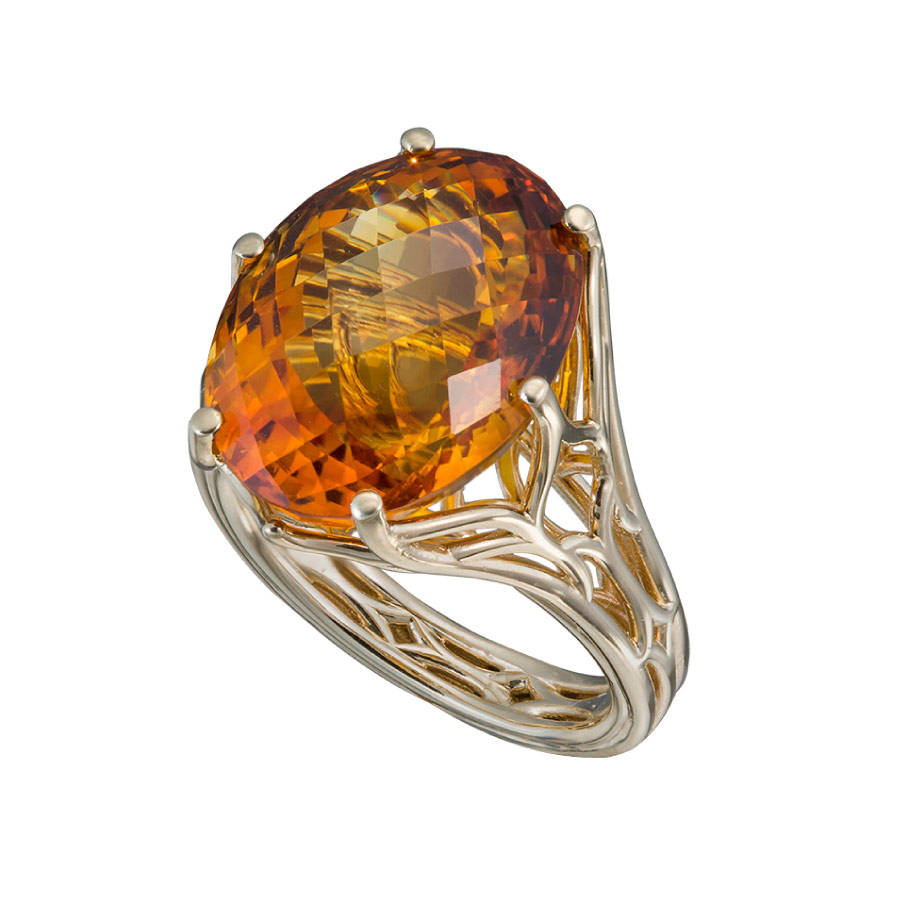 Yellow Gold, Citrine Ring | Christopher Duquet