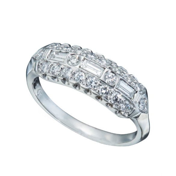 Diamond Saddle Style Ring Alternative Engagement Rings Collection by Christopher Duquet