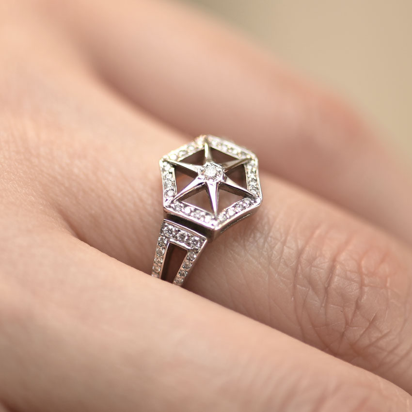 Vintage Style Open Signet Style Ring