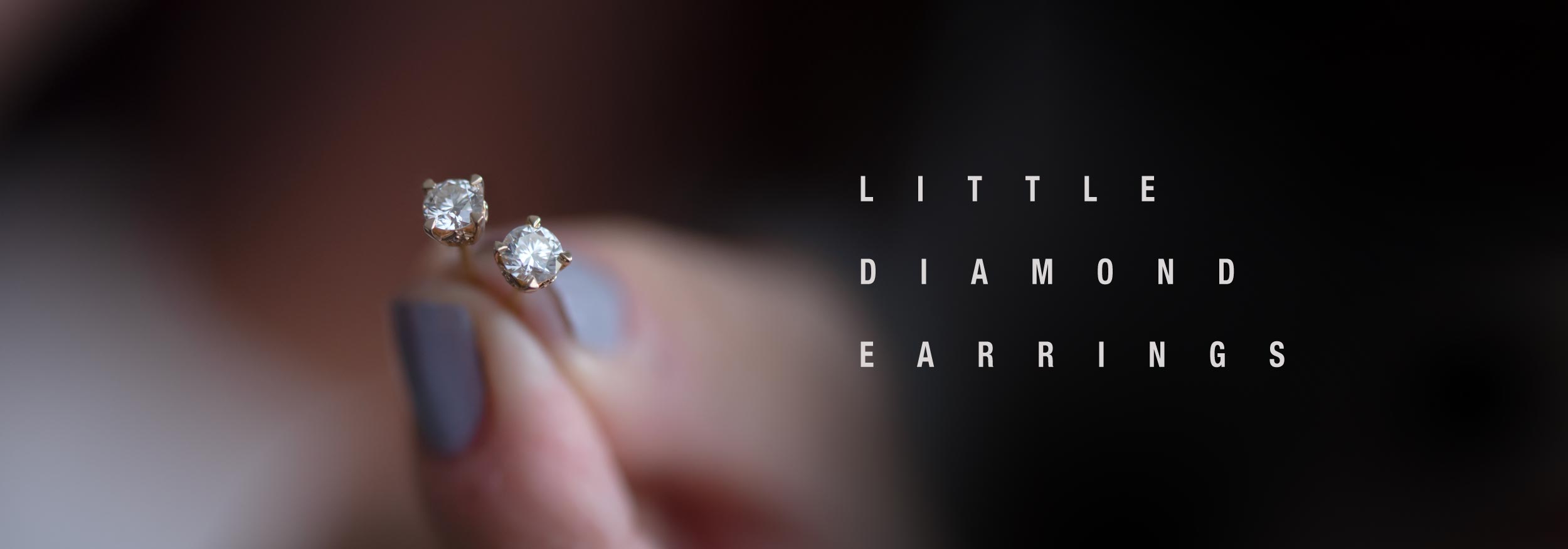 Little Diamond Earrings | Vintage Round Brilliant Cut Studs with Diamond Accents