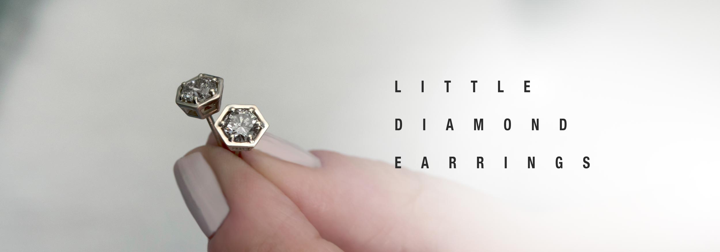 Little Diamond Earrings Collection: Art Deco Hexagon