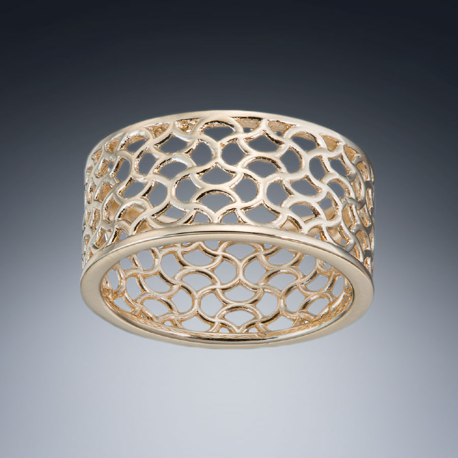 Gold Lace RIng Christopher Duquet Evanston background
