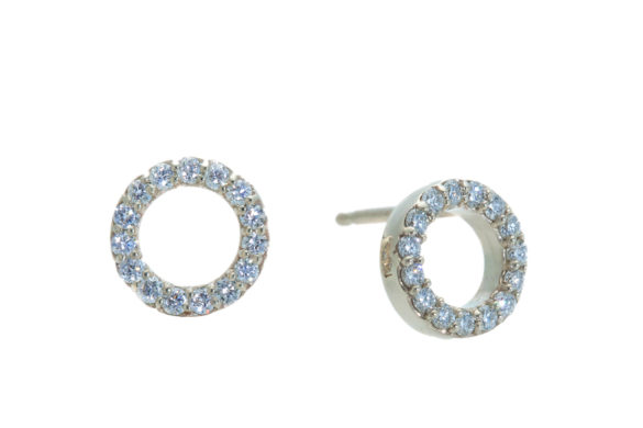 Diamond Circle Earrings Chrstopher Duquet Fine Jewelry Evanston