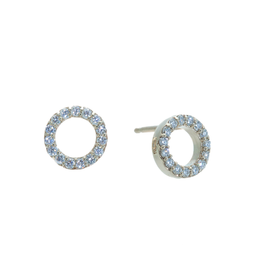 Diamond Circle Earrings Chrstopher Duquet Fine Jewelry Evanston