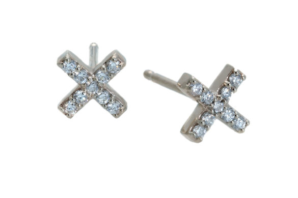 Diamond X Earrings Christopher Duquet Fine Jewelry Evanston