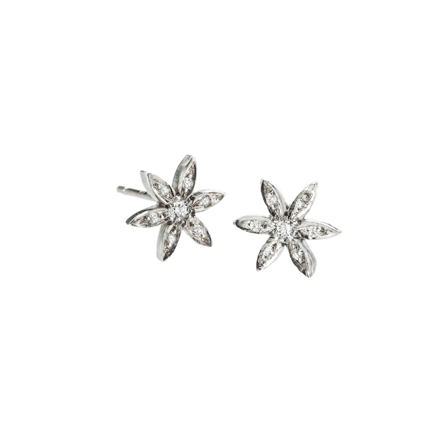 Petal Marquise Stud Diamond Earrings Petite Fleur Christopher Duquet Fine Jewelry Evanston Chicago Illinois LDE