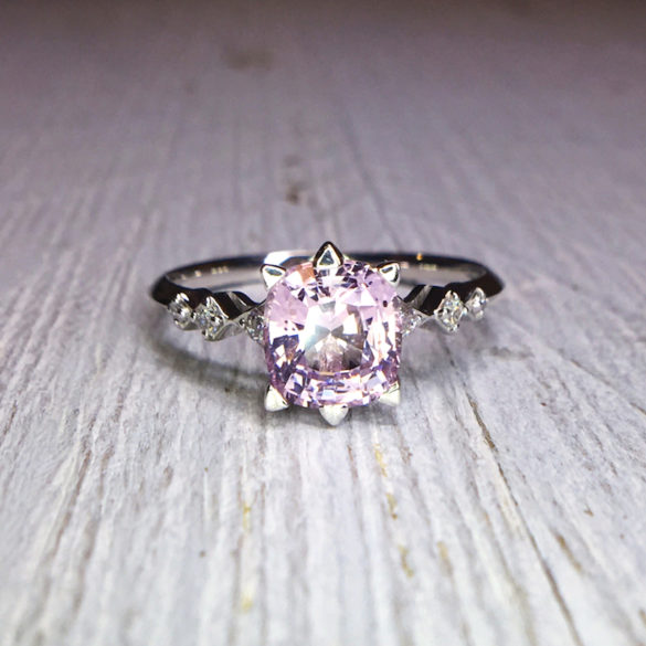 Pink Sapphire Alternative Engagement Ring
