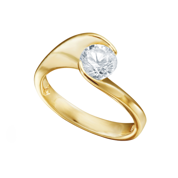 The Yellow Gold “Wrap Around” Engagement Ring Design