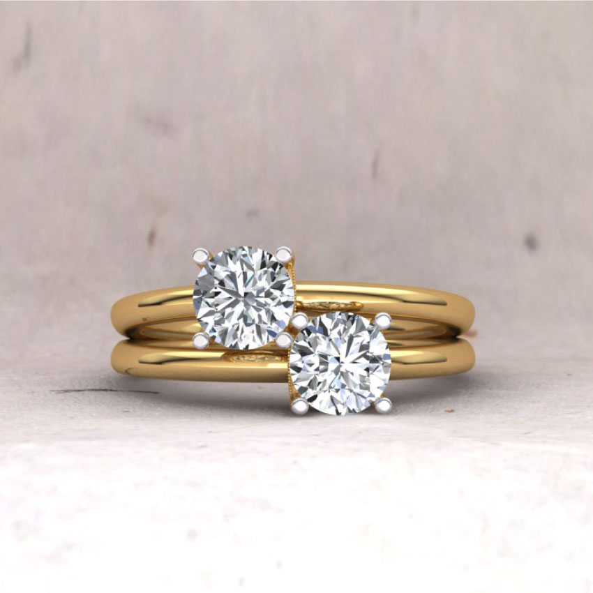 Gold Diamond Engagement Ring