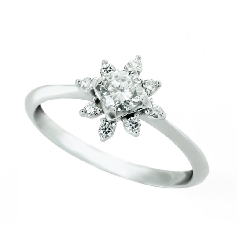 Diamond Snowflake Ultralight Alternative Engagement Ring
