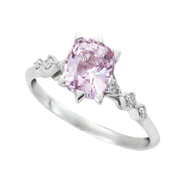 Pink Sapphire Ultralight Alternative Engagement Ring