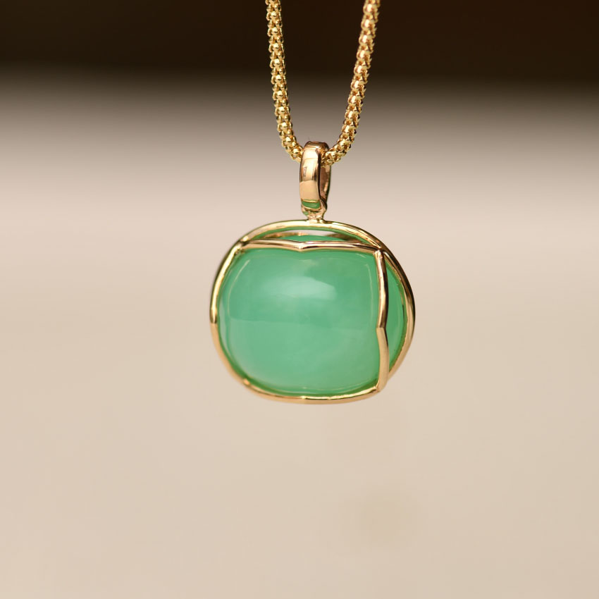Chrysoprase Chalcedony Pendant Finished Piece Christopher Duquet