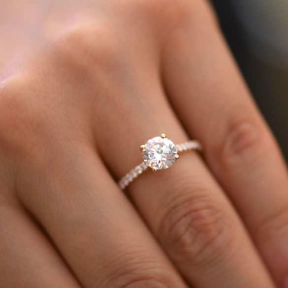 Classic Yellow Gold Diamond Solitaire Engagement Ring