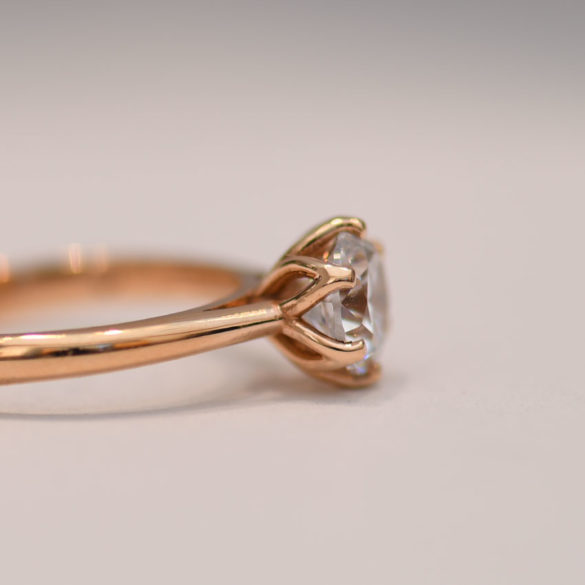 Yellow Gold-Solitaire Engagement Ring Setting