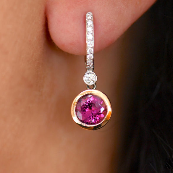 Pink Rhodolite Earrings