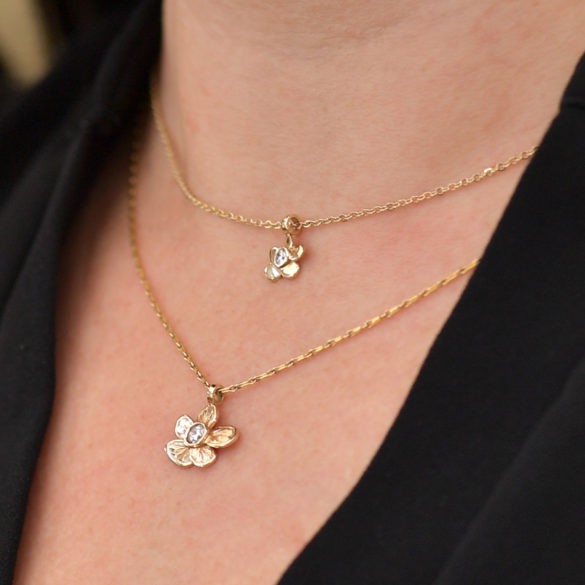 Petite Fleur Yellow Gold Layered Necklaces