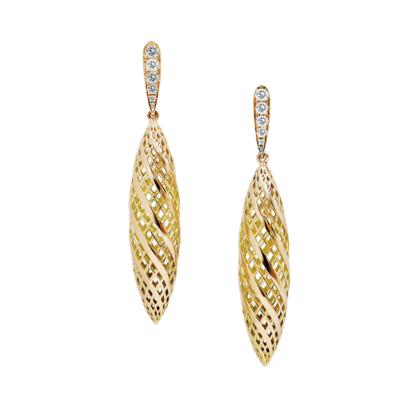 Gold London Gherkin Diamond Earrings