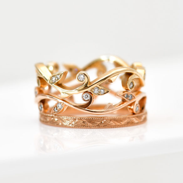 Mixed Gold Stacking Rings