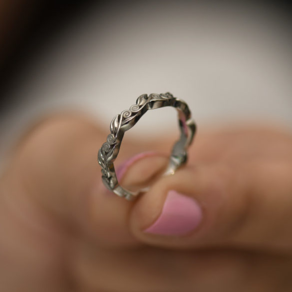Carved Tendril Ring