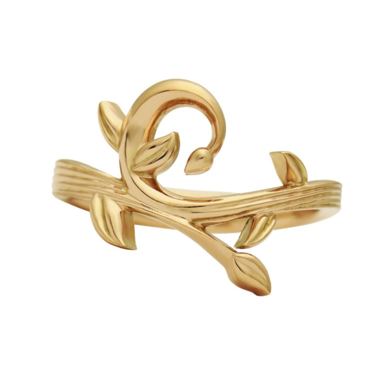 Spiral Branch and Leaf Ring – Christopher Duquet Fine Jewelry