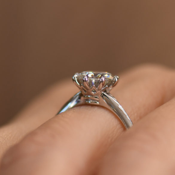 Solitaire White Gold Engagement Ring