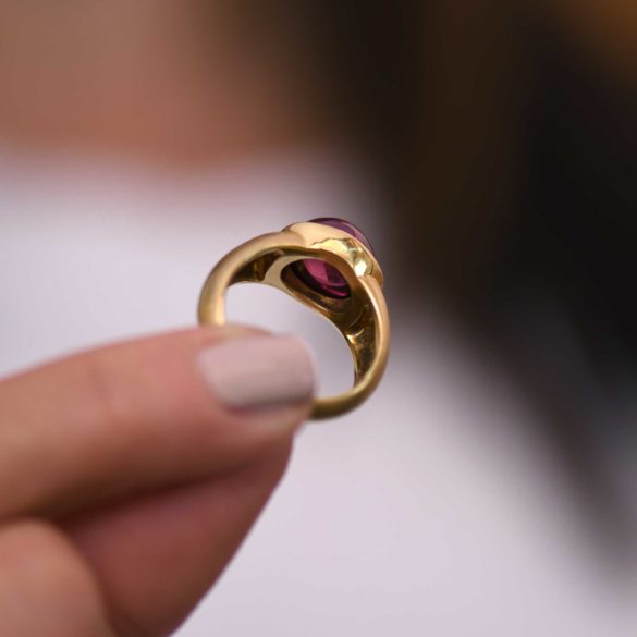 Rhodolite Garnet Cabochon Ring