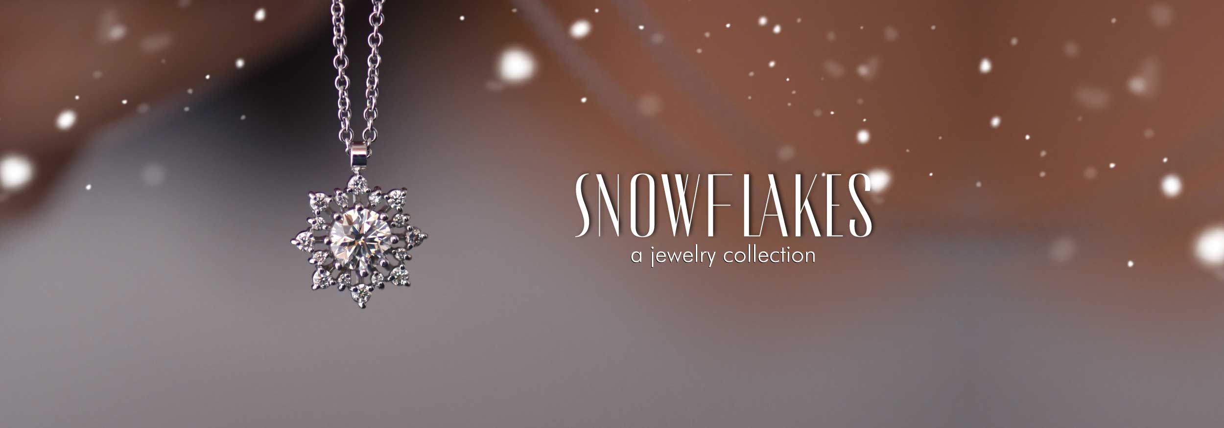 Snowball Snowflake Diamond Necklace Banner