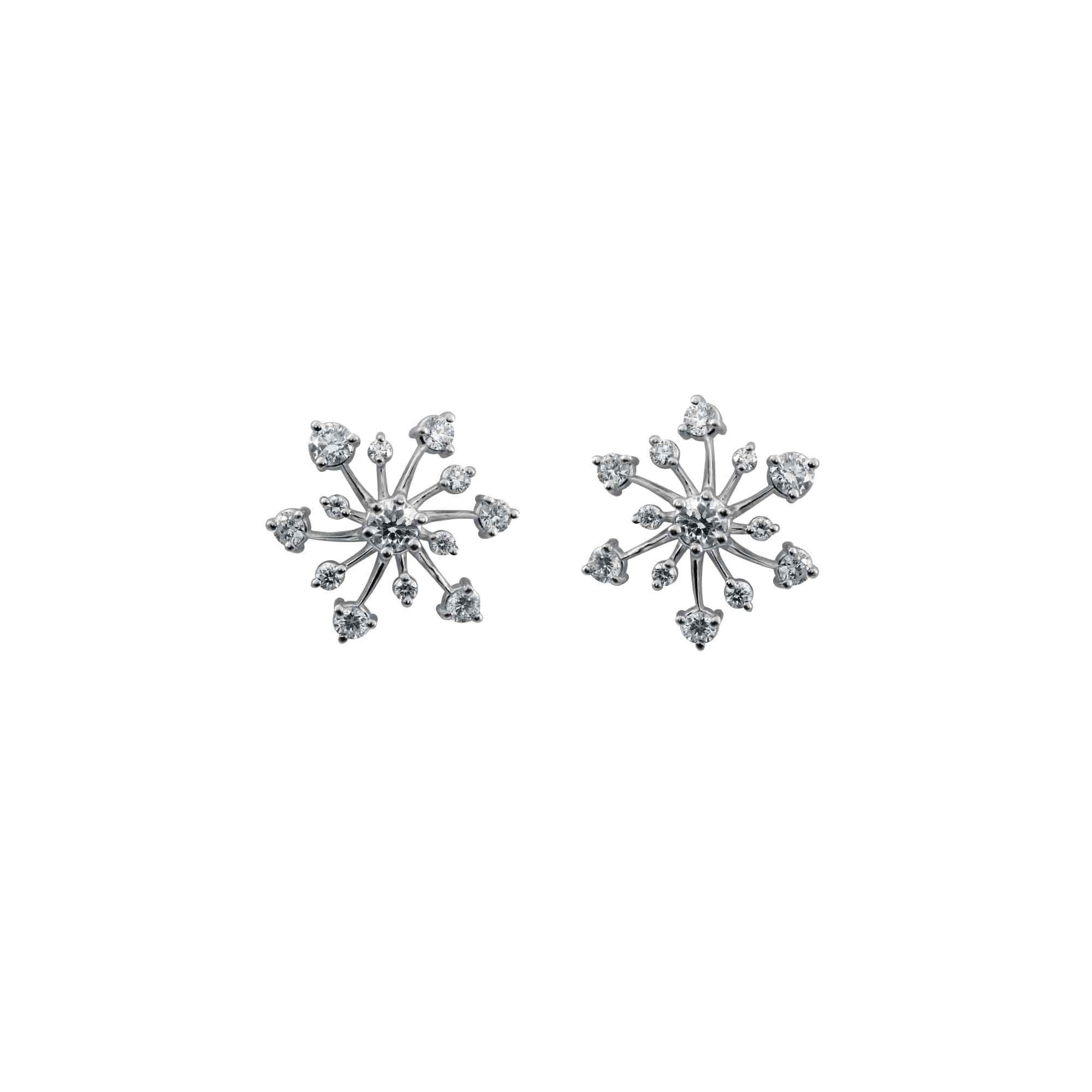 Stardust Snowflake Diamond Earrings