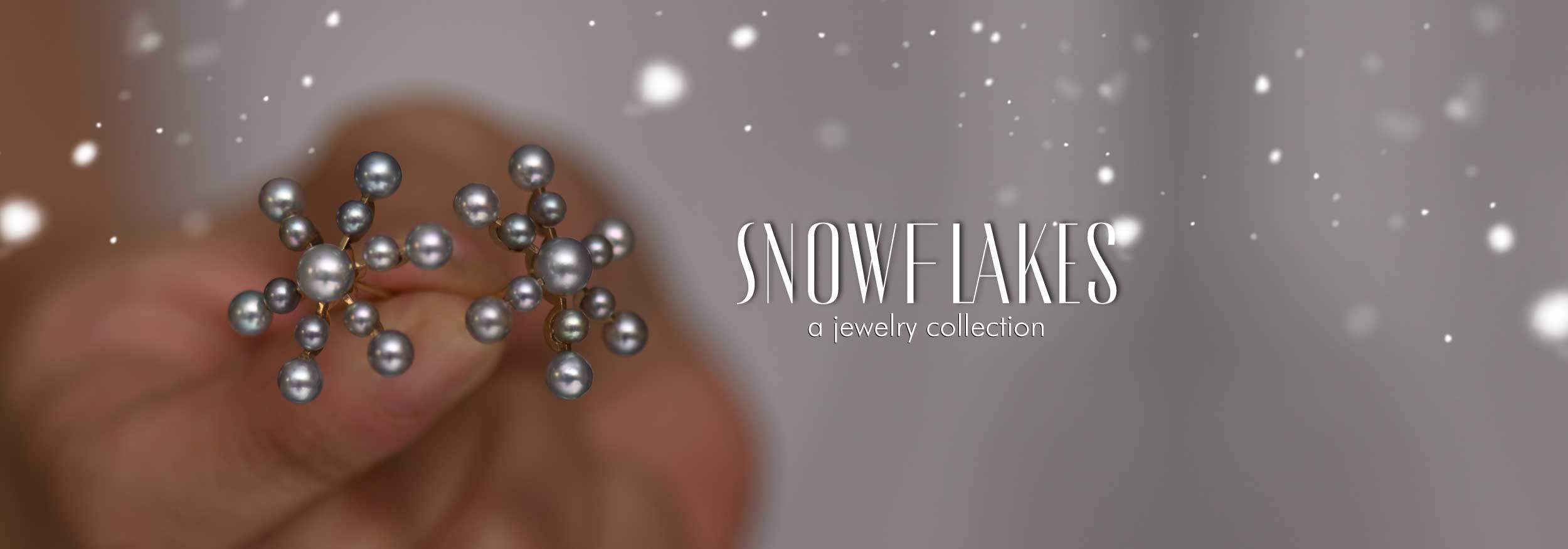 Veil of Pearls Snowflake Earrings