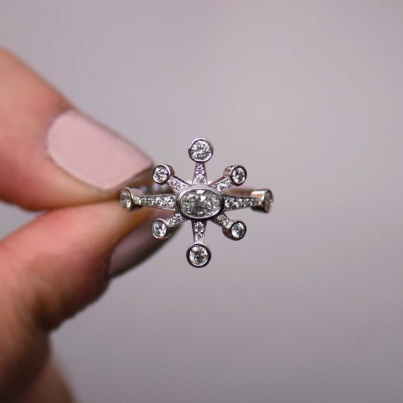 Royal Snowflake Diamond Ring View