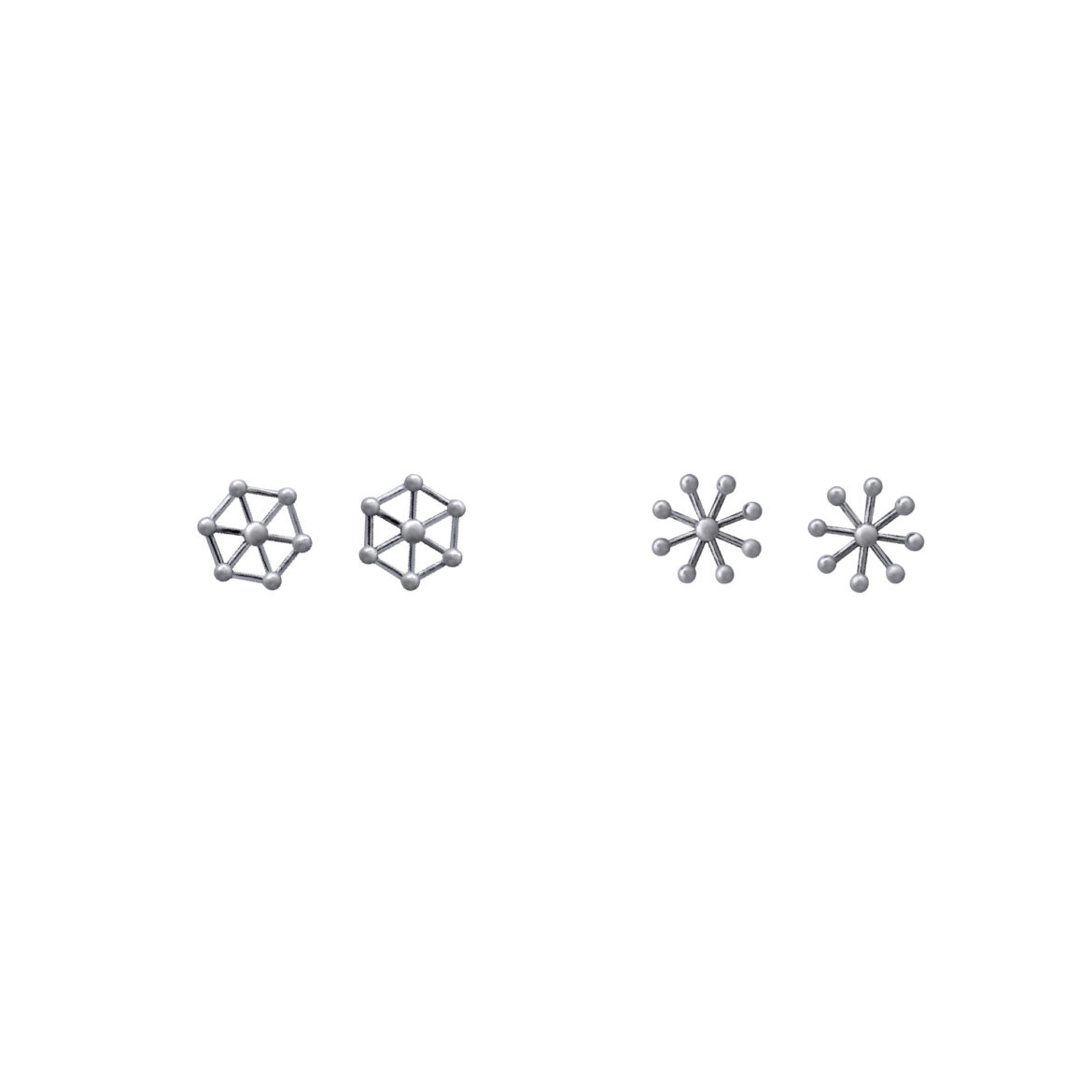 Ice Crystal Snowflake Diamond Earrings