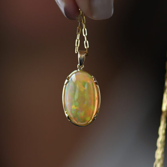 Ethiopian Opal Cabochon Necklace