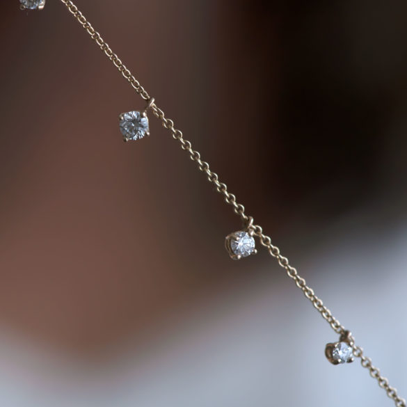 Fairy Lights Diamond Necklace diamonds close-up