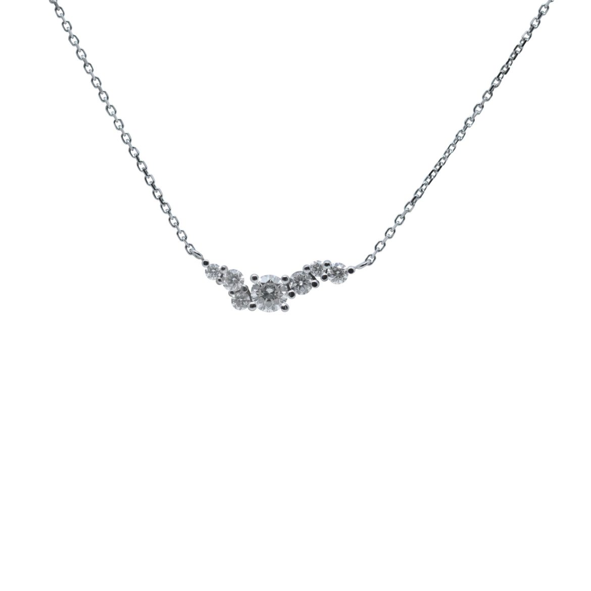 Little Diamond Cloud Inline Necklace