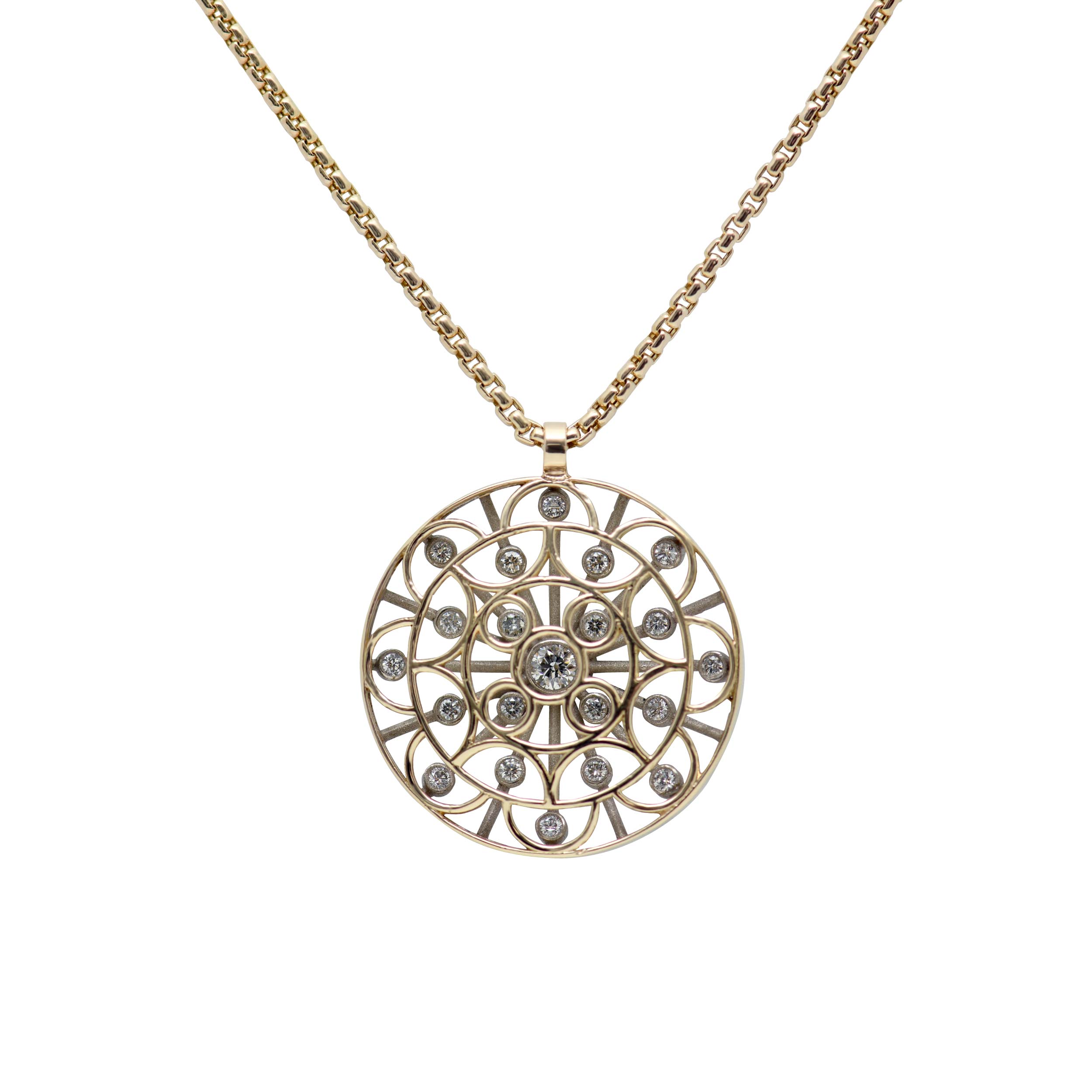 Diamond Mandala Facing East Necklace