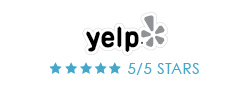5 star ratings on Yelp