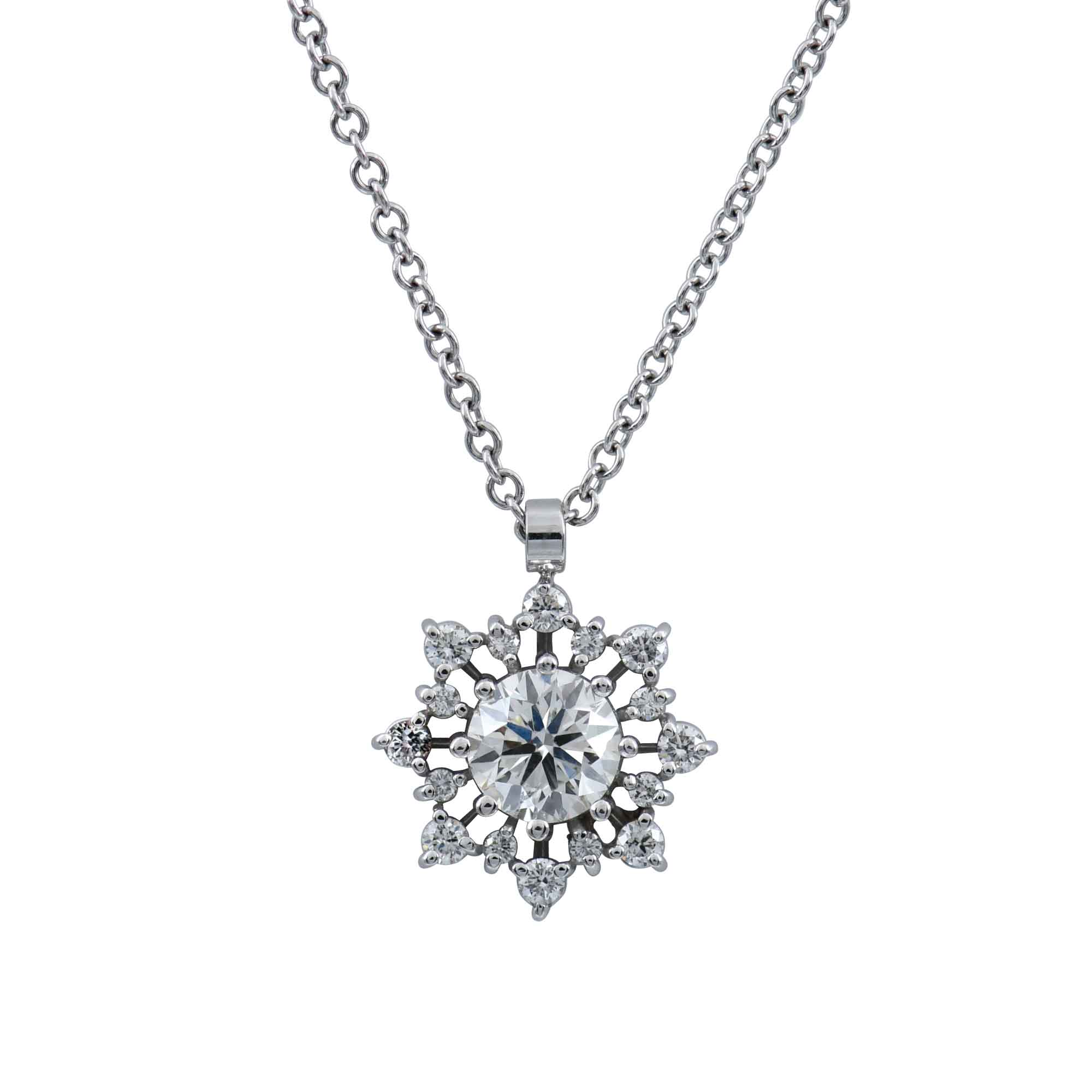 Snowflakes Snowball Diamond Necklace